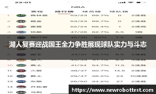 湖人复赛迎战国王全力争胜展现球队实力与斗志